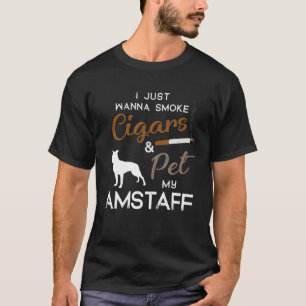 Camiseta Navidades del dueño del Amstaff Dog Cigar Lover Cu