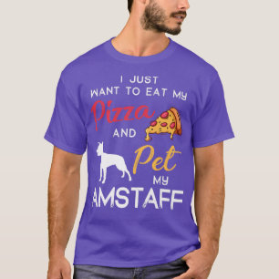 Camiseta Navidades del dueño del Amstaff Dog Pizza Lover Cu