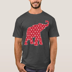 Camiseta Navidades del elefante Xmas Santa Claus Luces de h