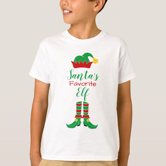 Camiseta Navidades del Elf del personalizable Santa (Anverso)