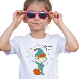 Camiseta navidades del "Elf favorito de Santa"