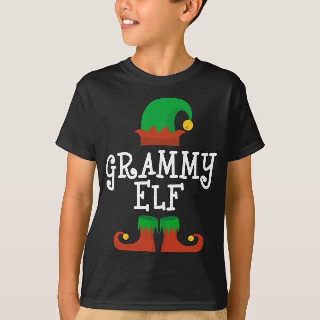 Camiseta Navidades del Elf Grammie que coinciden con la fam (Anverso)