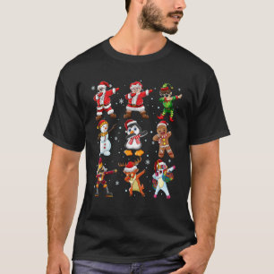 Camiseta Navidades del equipo Dabbing Santa Mrs Claus Pengu