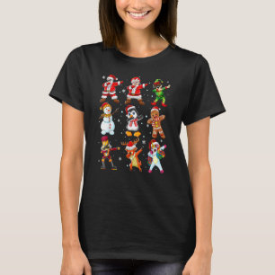 Camiseta Navidades del equipo Dabbing Santa Mrs Claus Pengu