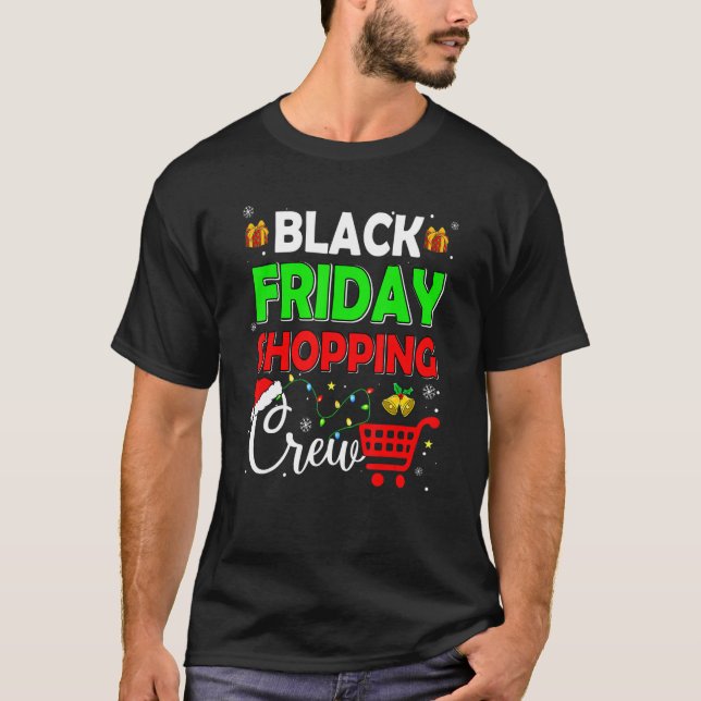 Camiseta Navidades del equipo de compras del viernes ilumin (Anverso)