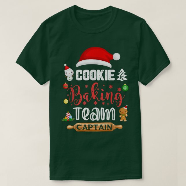 Camiseta Navidades del equipo de Cookie Baking Captain Ging (Diseño del anverso)