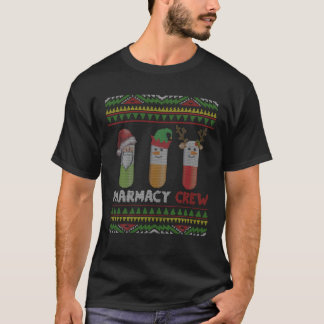 Camiseta Navidades del equipo de farmacia de Santa Claus Pi
