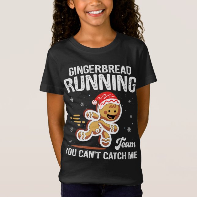 Camiseta Navidades del equipo de Gingerbread Running Cookie (Anverso)