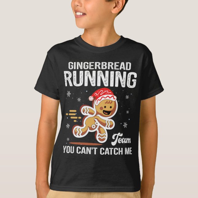 Camiseta Navidades del equipo de Gingerbread Running Cookie (Anverso)