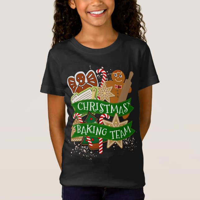 Camiseta Navidades del equipo de horneado Gingerbread Holid (Anverso)