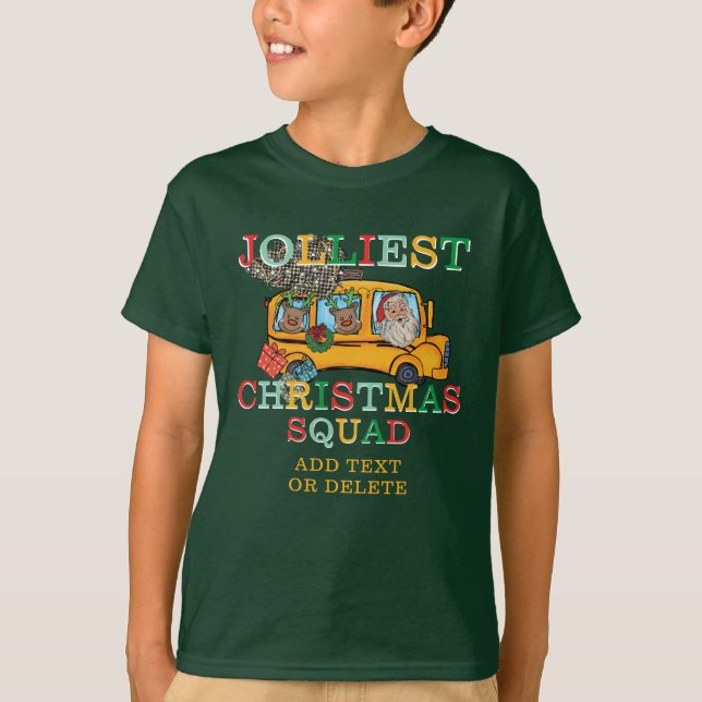Camiseta Navidades del equipo de la escuela de autobuses de (Anverso)