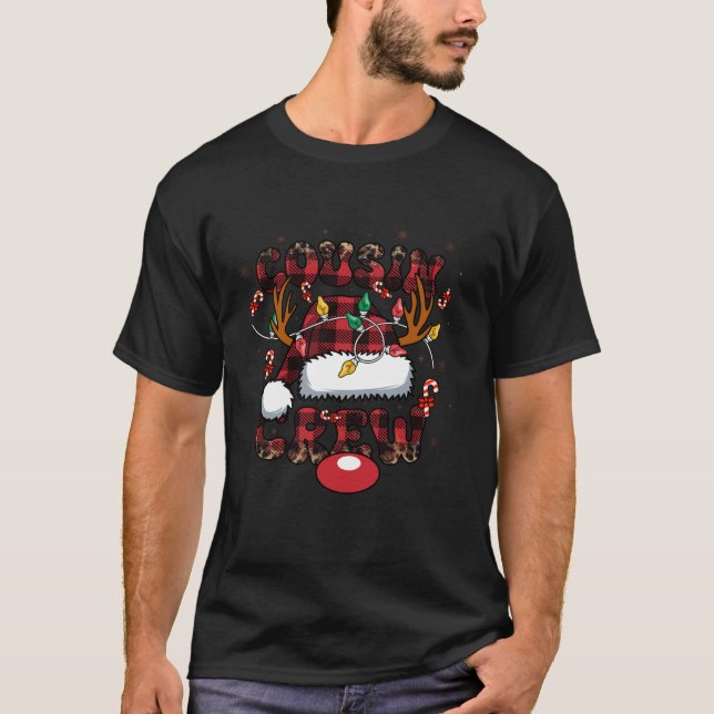 Camiseta Navidades del equipo de primos renos Santa Hat Xma (Anverso)