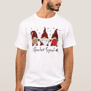 Camiseta Navidades del equipo de profesores de Red Plaid Sq