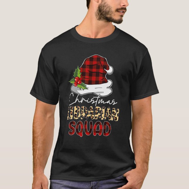 Camiseta Navidades del Escuadrón Bibliotecario de Santa Hat (Anverso)