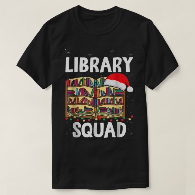 Camiseta Navidades del Escuadrón de la Biblioteca Equipo de (Diseño del anverso)