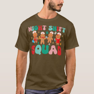 Camiseta Navidades del Escuadrón de Turno Nocturno Enfermer