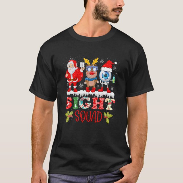 Camiseta Navidades del Escuadrón de Vista QbBX de Santa Sed (Anverso)
