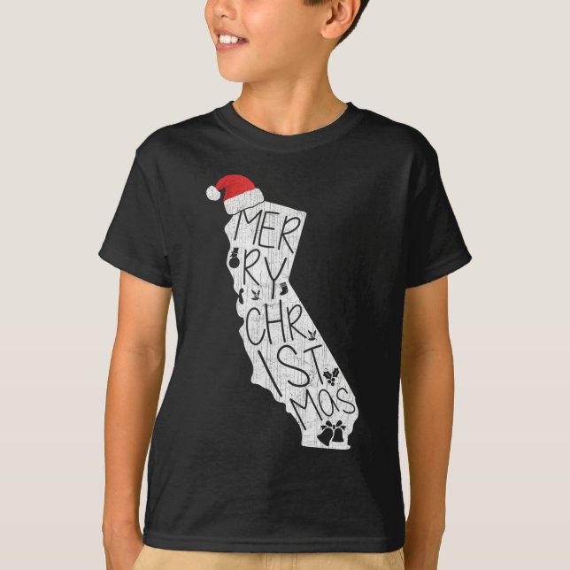 Camiseta Navidades del estado de California: sudor de Navid (Anverso)