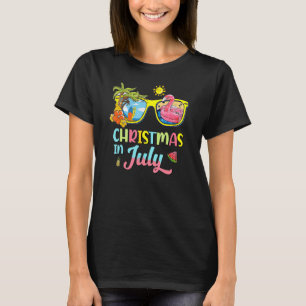 Camiseta Navidades Del Flotador De Verano Santa Flamingo En