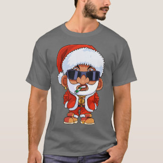 Camiseta Navidades del Gangster del Papá Noel Negro 2