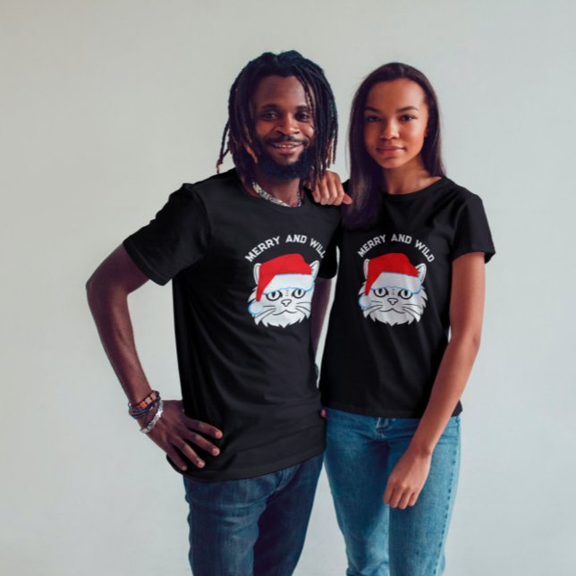 Camiseta Navidades del gato de vida silvestre Santa Claus (Subido por el creador)