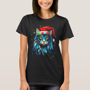 Camiseta Navidades del gato Maine Coon