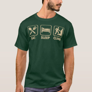 Camiseta Navidades del Gear de Escalada de Rock Funny Sleep