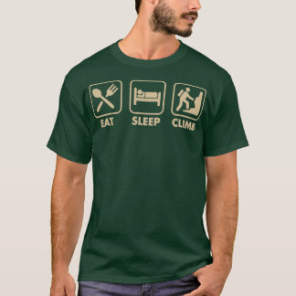 Camiseta Navidades del Gear de Escalada de Rock Funny Sleep