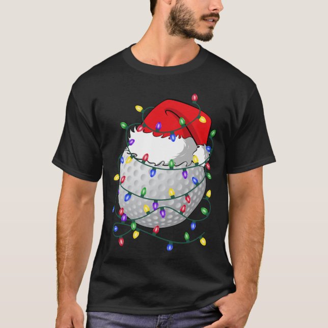 Camiseta Navidades del Golf Ball Santa Hat (Anverso)