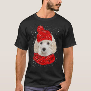 Camiseta Navidades del Gorra de invierno rojo Toy Poodle Sc