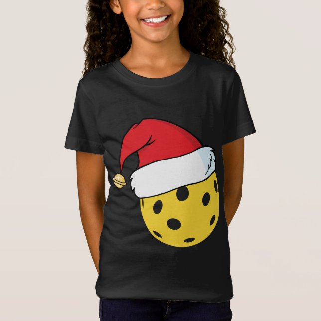 Camiseta Navidades del Gorra Pickleball de Santa Claus (Anverso)
