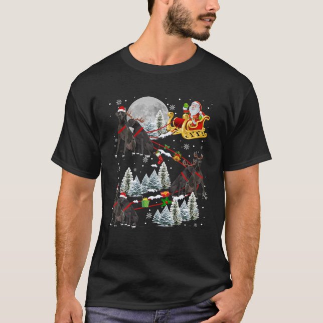 Camiseta Navidades del Gran Dane Sledge en Navidad (Anverso)