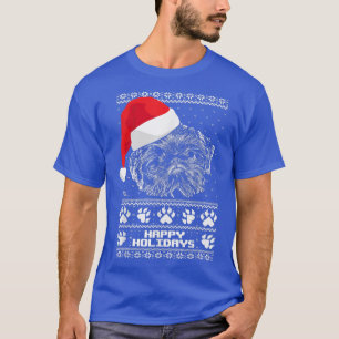 Camiseta Navidades del Griffon Cute Happy Holidays de Bruse
