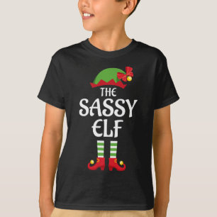 Camiseta Navidades del grupo de coincidencia Sassy Elf