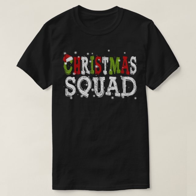 Camiseta Navidades del grupo de equipo Santa (Diseño del anverso)