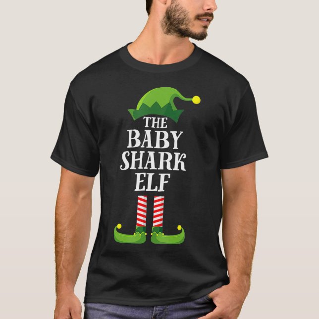 Camiseta Navidades del grupo familiar Baby Shark Elf Mating (Anverso)