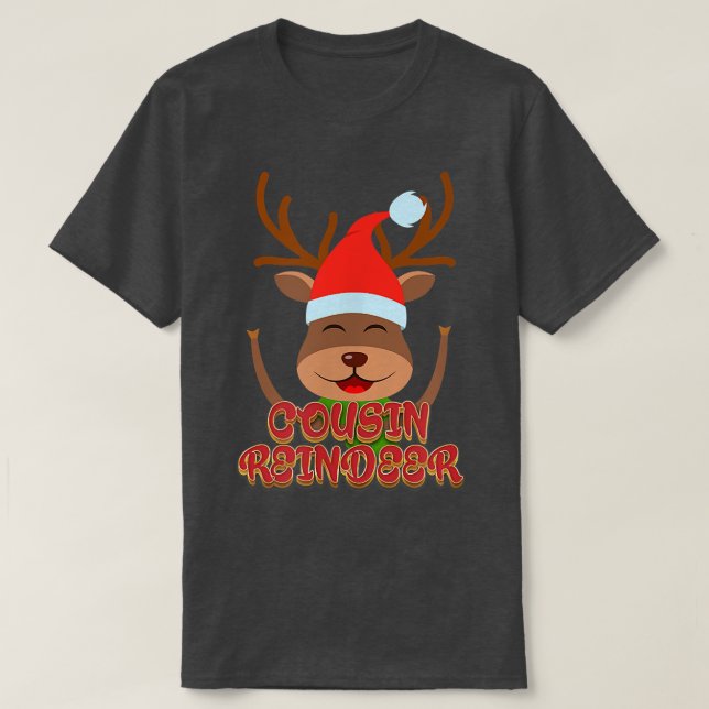 Camiseta Navidades del grupo familiar Cousin Reindeer Matin (Diseño del anverso)