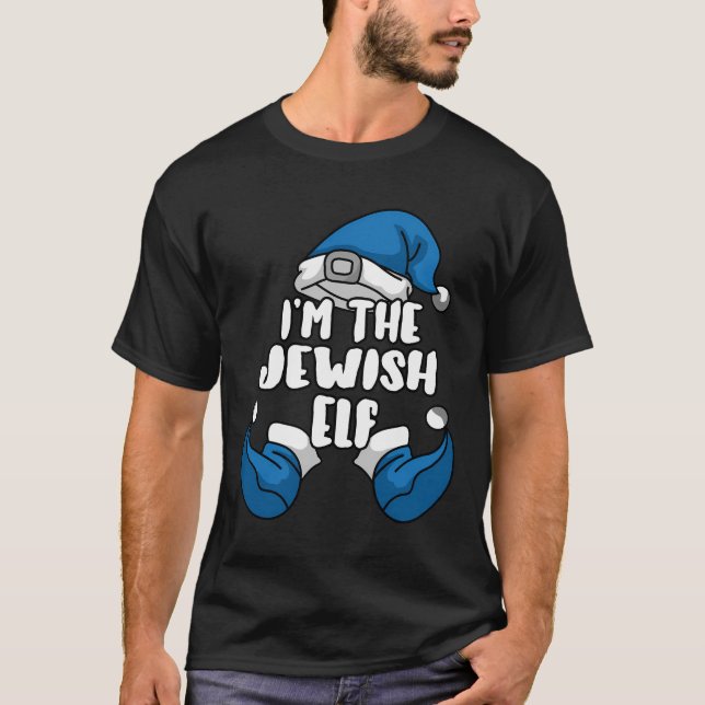 Camiseta Navidades del Grupo Familiar Judío Elf Comparejado (Anverso)