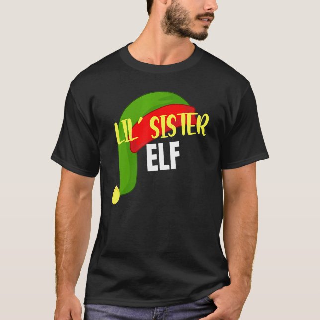 Camiseta Navidades del grupo familiar Lil Sister Elf Mating (Anverso)
