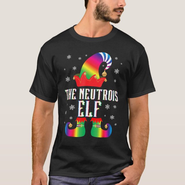 Camiseta Navidades del grupo familiar Neutrois Elf Matching (Anverso)