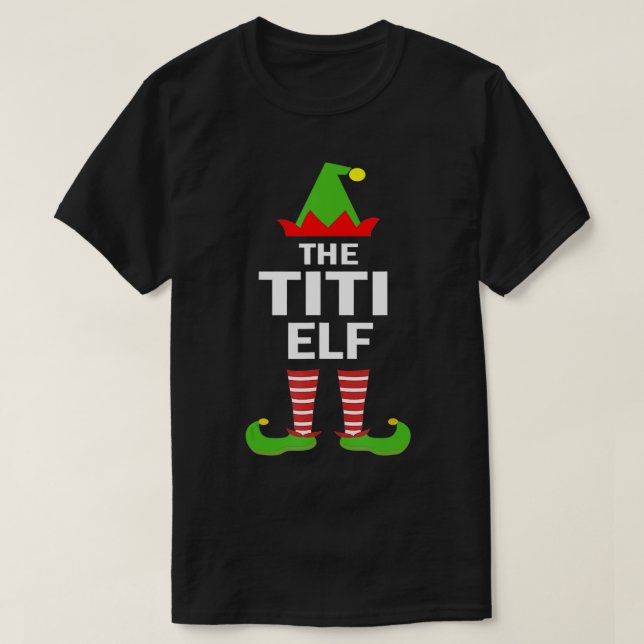 Camiseta Navidades del grupo familiar Titi Elf Matching Paj (Diseño del anverso)
