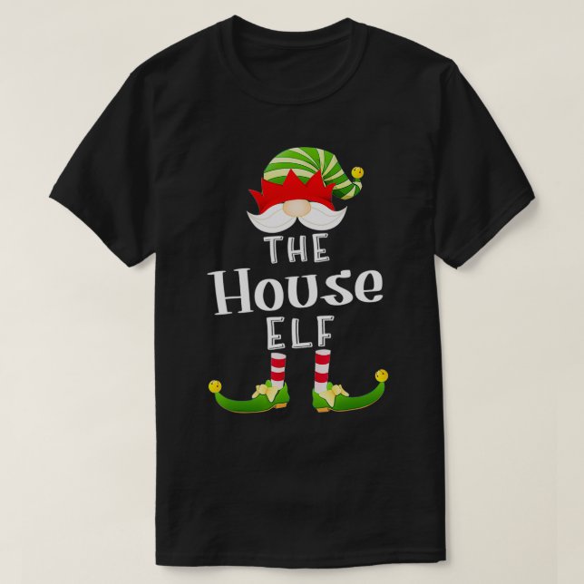 Camiseta Navidades del grupo House Elf Funny Fiesta Pajama (Diseño del anverso)