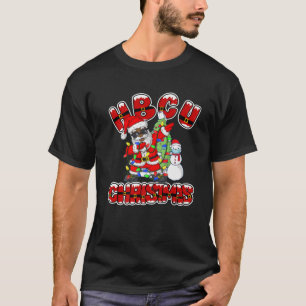 Camiseta Navidades del HBCU Black African American Santa Cl