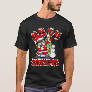 Camiseta Navidades del HBCU Black African American Santa Cl