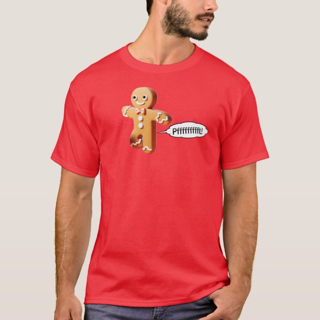 Camiseta Navidades del hombre de pan de jengibre (Anverso)