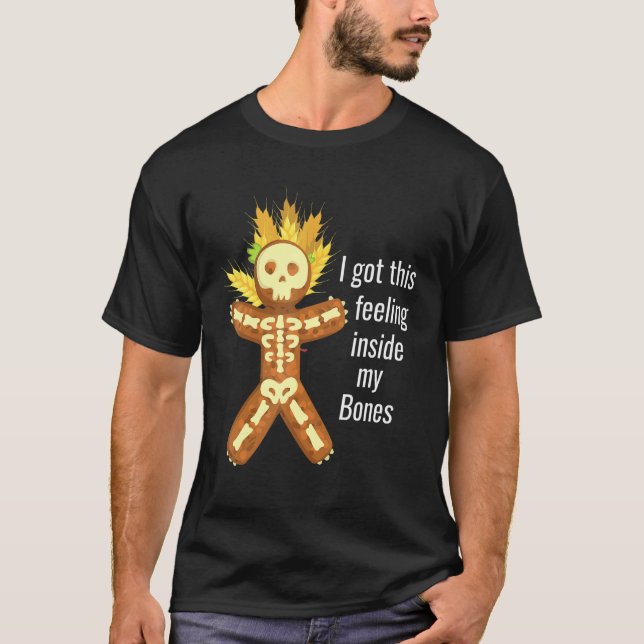 Camiseta Navidades del hombre del pan de jengibre temporada (Anverso)