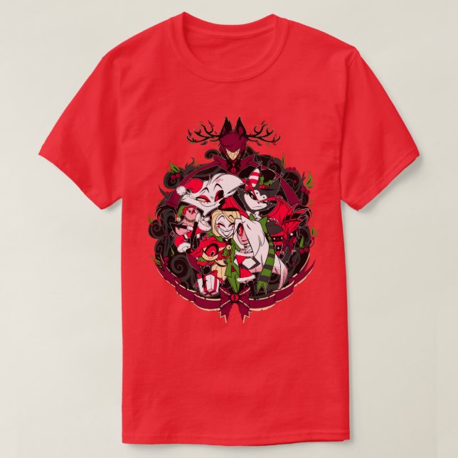 Camiseta Navidades del Hotel Hazbin (Diseño del anverso)
