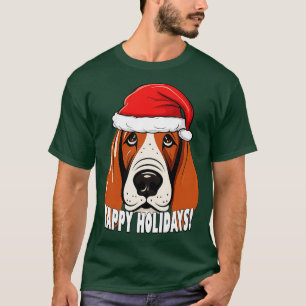 Camiseta Navidades del Hound de Basset Gift Yappy Holidays
