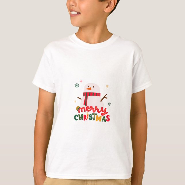 Camiseta Navidades del Ilustracion amarillo verde rojo (Anverso)