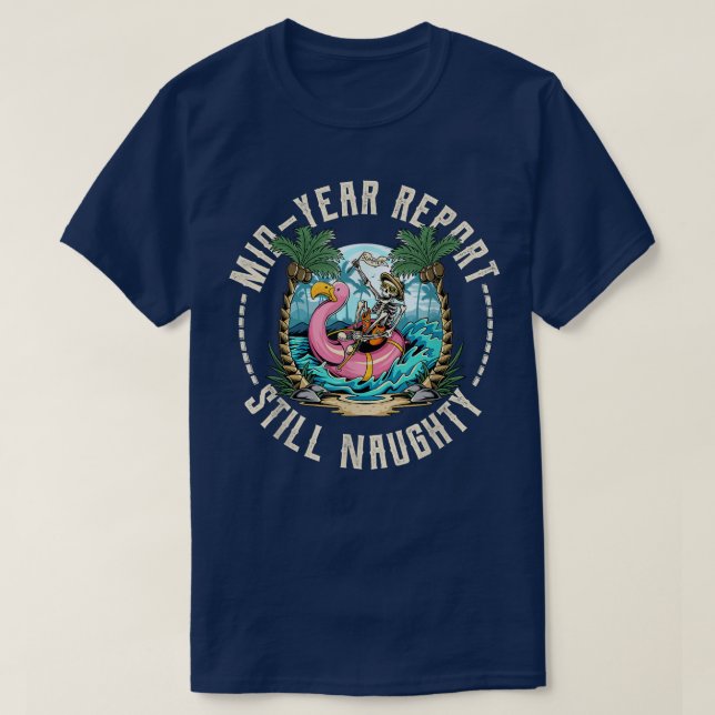 Camiseta Navidades del informe de mitad de año del Flamingo (Diseño del anverso)